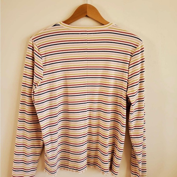 Madewell Long-Sleeve Baby Tee in Shimmer Stripe - Picture 6 of 8